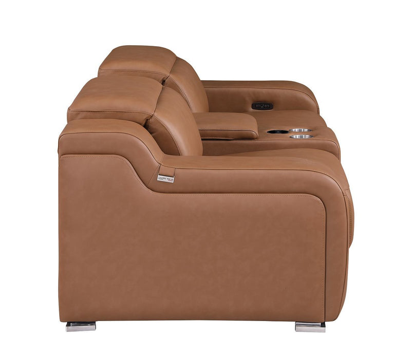 1116 - 3-Piece Modular Power Reclining Console Loveseat In With 2 Power Recliners & Power Headrests
