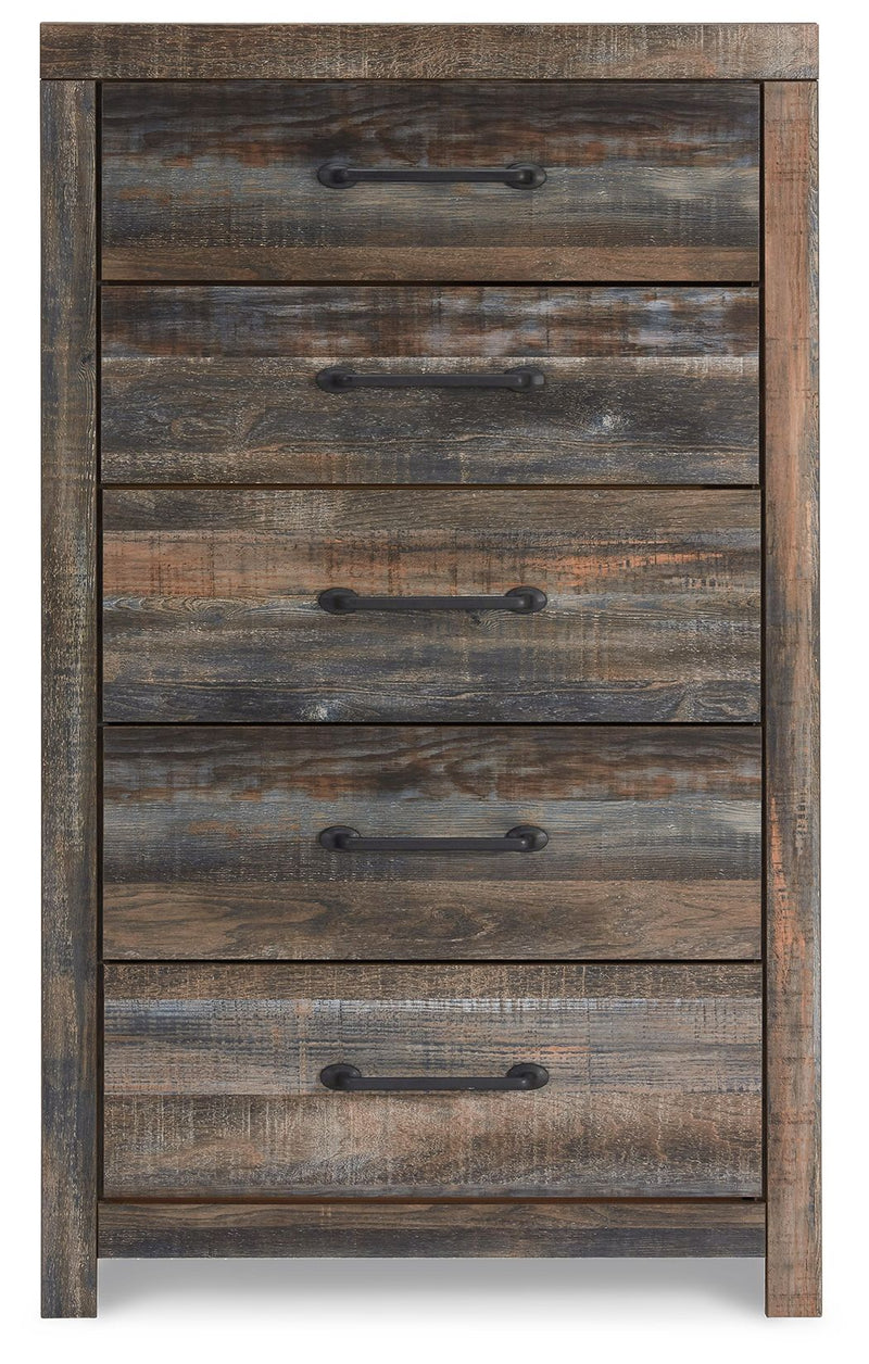 Drystan - Five Drawer Chest - Brown / Beige - R&R Furniture Gallery (Fountain Valley, CA)