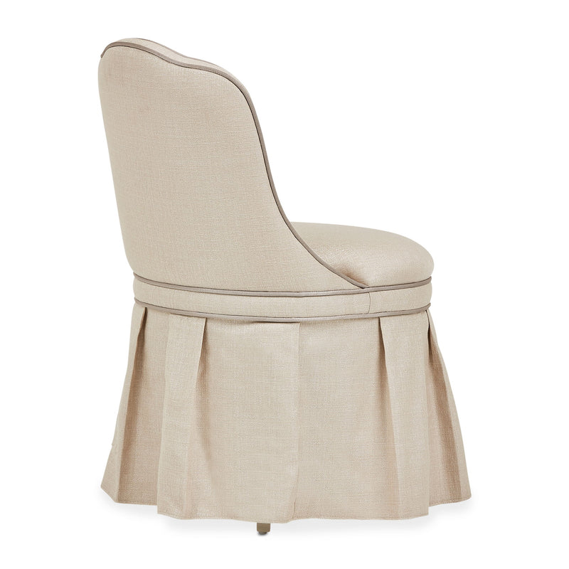 Villa Cherie - Tufted Vanity Chair - Frosted Pearl - R&R Furniture Gallery (Fountain Valley, CA)