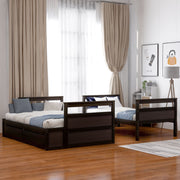 DreamHaus bunk bed with built-in storage drawers and safety rails, ideal for space-saving bedroom organization.
