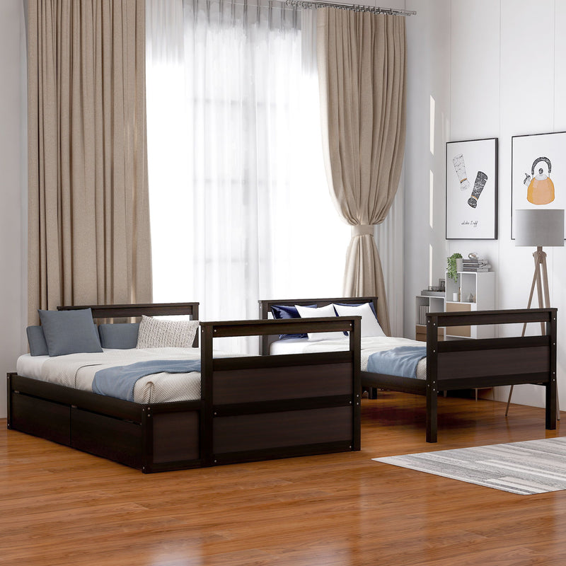 DreamHaus bunk bed with built-in storage drawers and safety rails, ideal for space-saving bedroom organization.