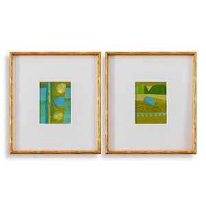 Petite Bijoux - Framed Canvases (Set of 2) - Lime