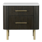 Clayten - Nightstand - Marble Top & Espresso - R&R Furniture Gallery (Fountain Valley, CA)