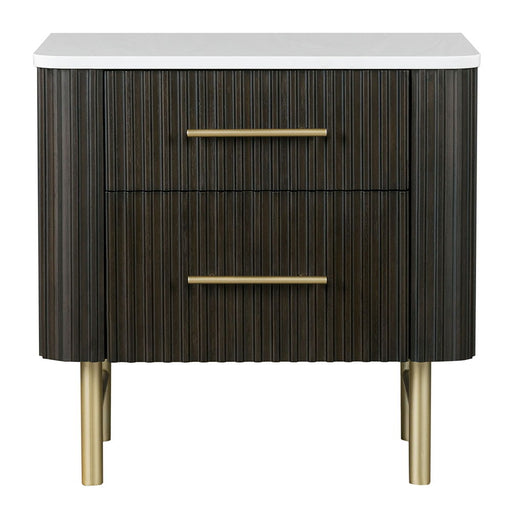 Clayten - Nightstand - Marble Top & Espresso - R&R Furniture Gallery (Fountain Valley, CA)