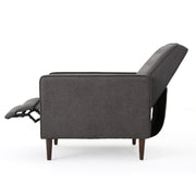 Macedonia - Mid Century Modern Button Tufted Fabric Recliner - Slate - R&R Furniture Gallery (Fountain Valley, CA)