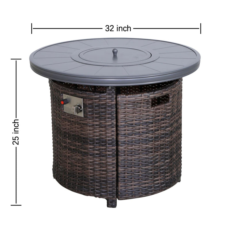 Outdoor Fire Pit Table With Lid - R&R Furniture Gallery (Fountain Valley, CA)