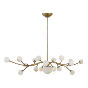 Flurry - 19 Light Pendant - Brass / White