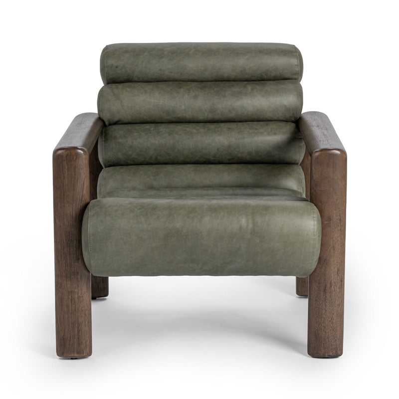 Classic Home Dahlia accent chair with floral upholstery and wooden legs, showcasing a stylish and comfortable seating option.