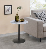 Circa - 17.5" End Table With Marble Textured Top - R&R Furniture Gallery (Fountain Valley, CA)