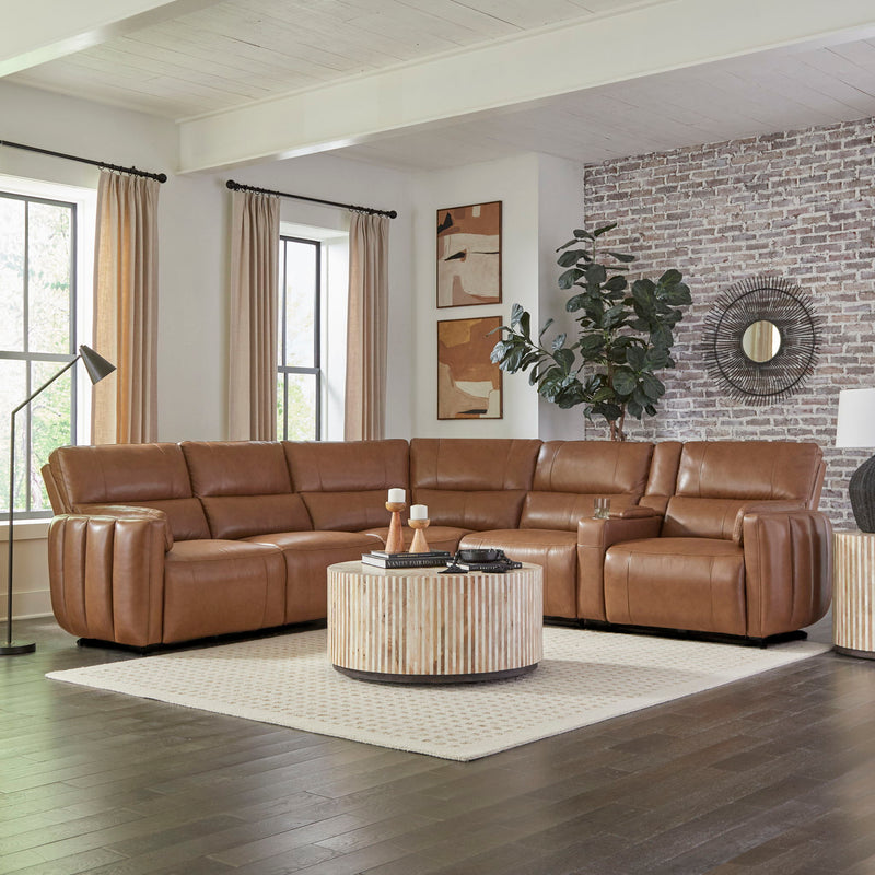 Modesto - Modular Power Reclining Sectional With Power Adjustable Headrests - R&R Furniture Gallery (Fountain Valley, CA)