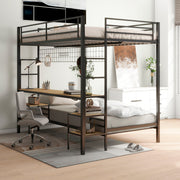 Ethan - Bunk Bed With Desk, Charging Station, Storage Shelves - R&R Furniture Gallery (Fountain Valley, CA)