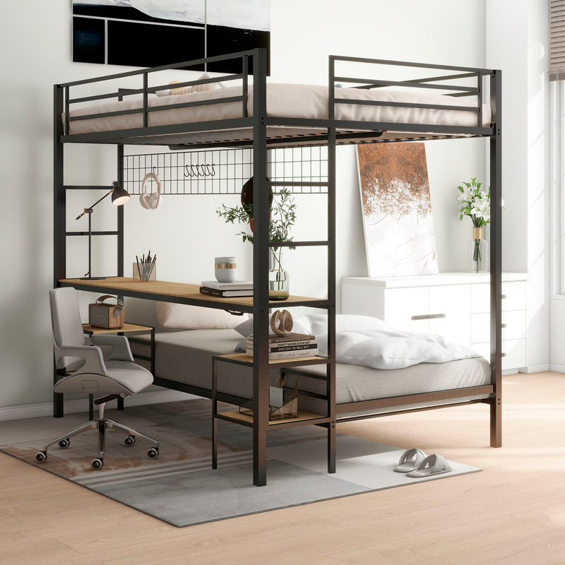 Ethan - Bunk Bed With Desk, Charging Station, Storage Shelves - R&R Furniture Gallery (Fountain Valley, CA)
