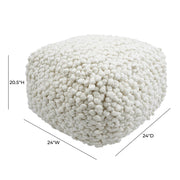 Cathy - Woven Pouf - Cream - R&R Furniture Gallery (Fountain Valley, CA)