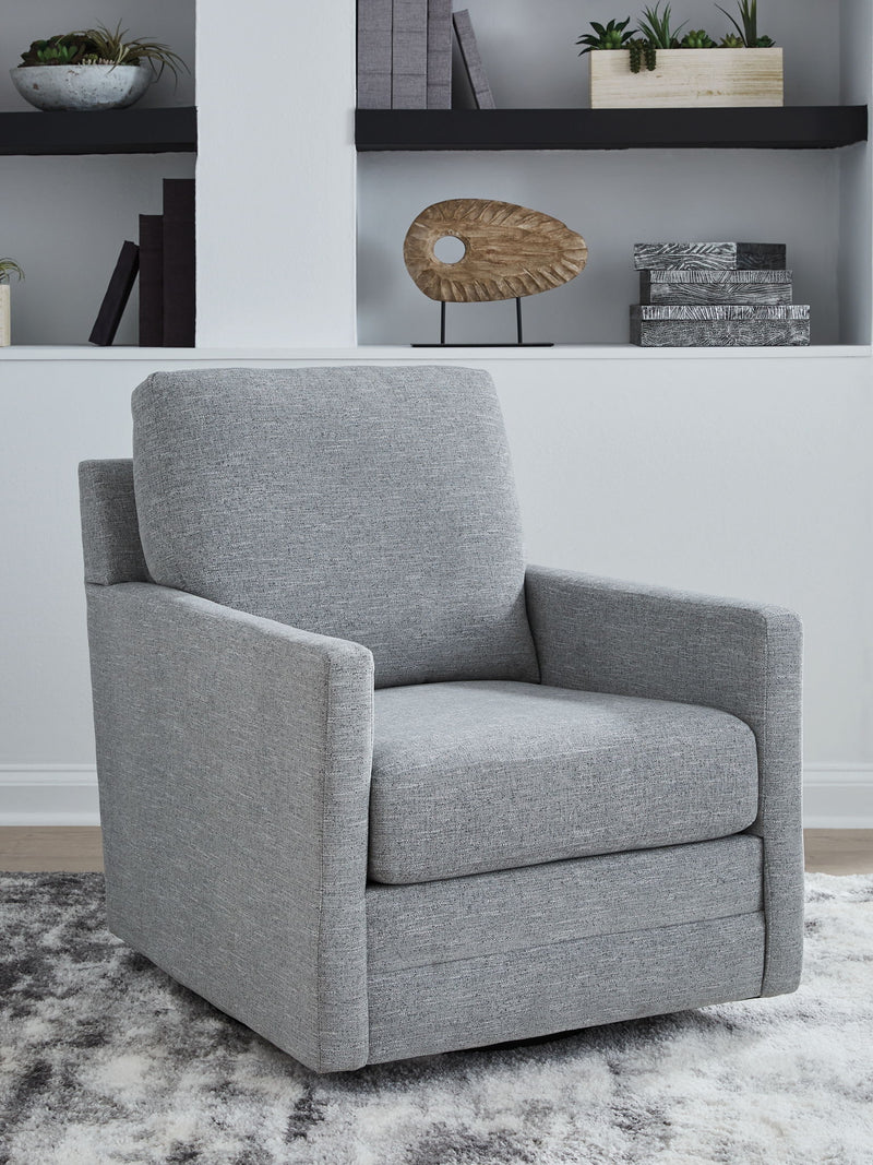 Freybourne Next-Gen Nuvella - Swivel Accent Chair - R&R Furniture Gallery (Fountain Valley, CA)