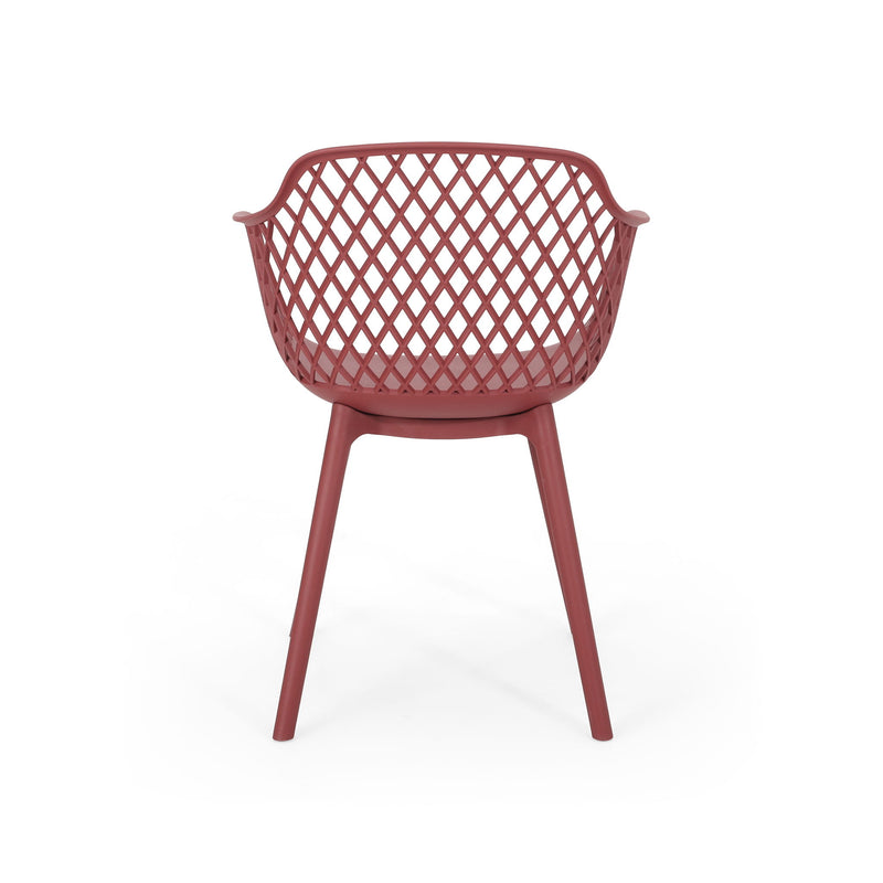 Set of two Noble House Poppy chairs with wooden legs and upholstered seats, stylish and comfortable for dining or living spaces.