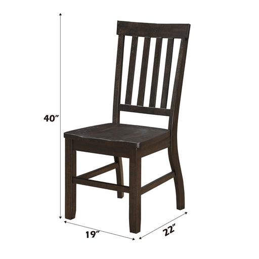 Maisha - Side Chair (Set of 2) - Rustic Walnut - R&R Furniture Gallery (Fountain Valley, CA)