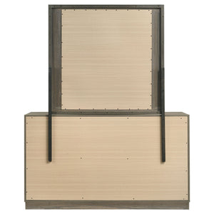 Edmondson - 9 Drawer Dresser With Mirror - Natural / Gray