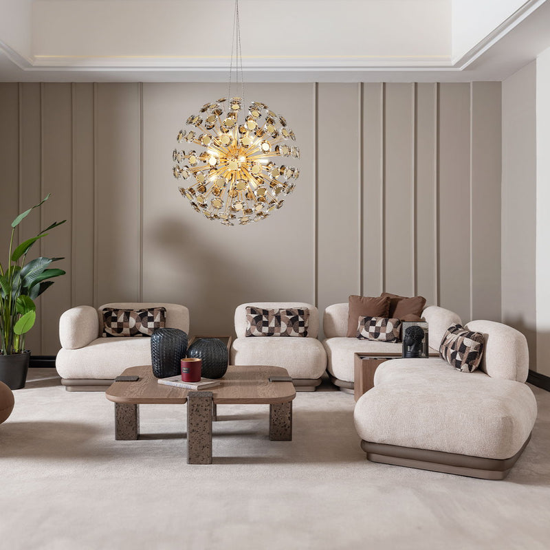 Bristol Point - Armless Chaise - Fawn / Saddle Brown - R&R Furniture Gallery (Fountain Valley, CA)