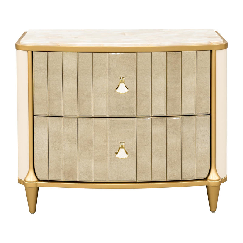 Scotts Square - Nightstand - Light Champagne - R&R Furniture Gallery (Fountain Valley, CA)