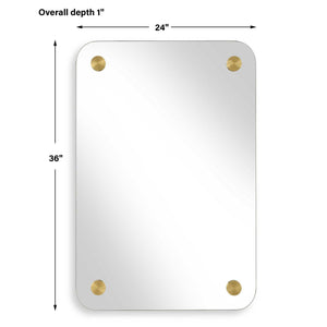 Hamrick - Frameless Mirror - Brass / Gold