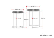 Drake - 2 Piece Nesting Table - Antique Nickel / Antique Copper - R&R Furniture Gallery (Fountain Valley, CA)