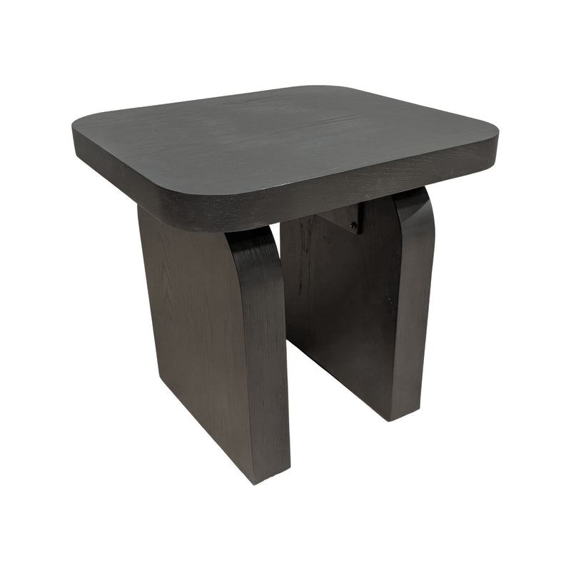 Modus Elora Square End Table in Jet finish, featuring a modern black design with a sleek, minimalist surface.