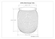Griffen - Handcrafted Metal Storage Accent Table - R&R Furniture Gallery (Fountain Valley, CA)