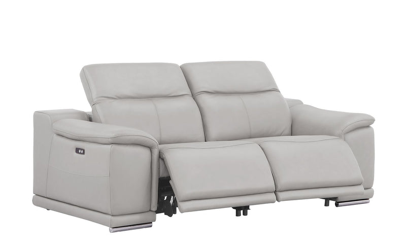 2679 - Power Reclining Sofa, Loveseat & Chair Set In Genuine Leather (5 Recliners)