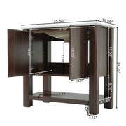 Modern Bathroom Vanity With Rectangle Ceramic Sink, Soft Closing Doors - R&R Furniture Gallery (Fountain Valley, CA)