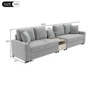 Modular Sofa Couch With Storage Armrest And Center Console - R&R Furniture Gallery (Fountain Valley, CA)