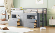 Loft Bed With 4 Drawers, Underneath Cabinet And Shelves - R&R Furniture Gallery (Fountain Valley, CA)