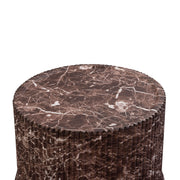 Cilla - Faux Levanto Marble Indoor/Outdoor Concrete Side Table - Red - R&R Furniture Gallery (Fountain Valley, CA)