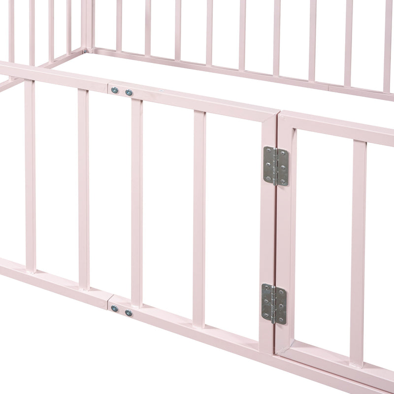 Metal Floor Bed Frame With Fence And Door - R&R Furniture Gallery (Fountain Valley, CA)