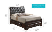 Storage Bed Elegant Transitional - R&R Furniture Gallery (Fountain Valley, CA)