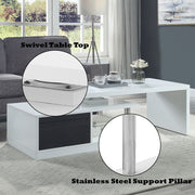 Buck II - Coffee Table With Swivel Top - White & Black High Gloss - R&R Furniture Gallery (Fountain Valley, CA)