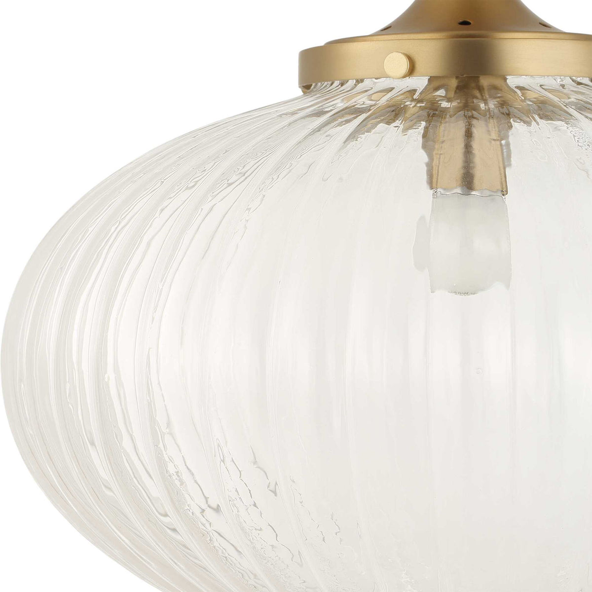 Uttermost Bellaire gold pendant light with a glass shade, showcasing elegant pendant lighting design.