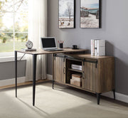 Zakwani - 48" Writing Desk With USB - Rustic Oak & Black - R&R Furniture Gallery (Fountain Valley, CA)