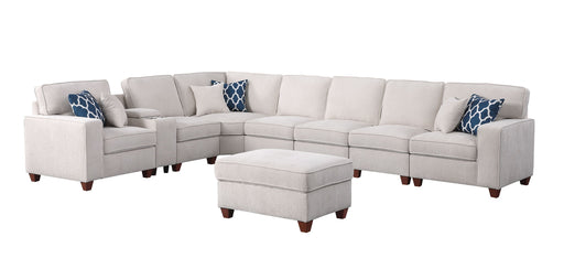 Ted - Sectional Sofa With Ottoman - Beige - R&R Furniture Gallery (Fountain Valley, CA)