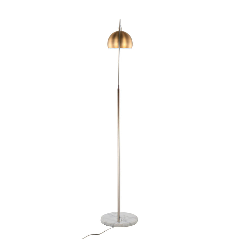 Contemporary Lumi Source March floor lamp with sleek design and adjustable arm, standing on a modern living room floor.
