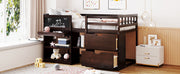 Low Loft Bed With Rolling Desk, Shelf And Drawers - R&R Furniture Gallery (Fountain Valley, CA)