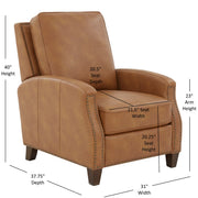Jack - Push Back Recliner With Track Arms And Nailhead Accents - R&R Furniture Gallery (Fountain Valley, CA)