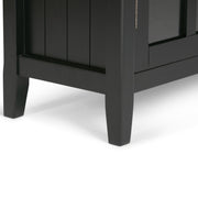 Handcrafted Acadian medium storage cabinet by Simpli-Home, featuring a natural wood finish and classic accent cabinet design.