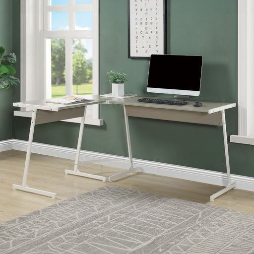 Carver - Computer Desk - Gray & White - R&R Furniture Gallery (Fountain Valley, CA)