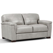 Cornelia - Loveseat - Pearl Gray Leather - R&R Furniture Gallery (Fountain Valley, CA)