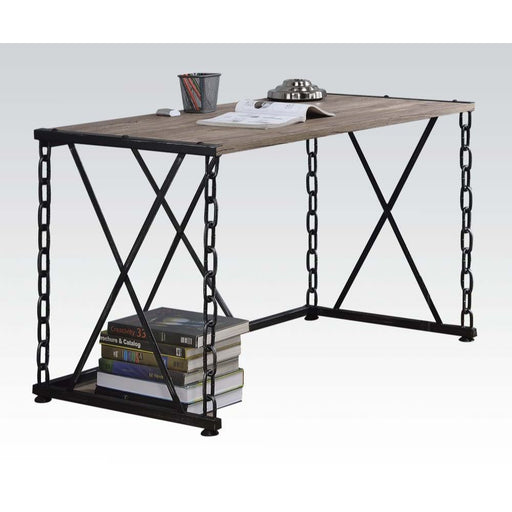Jodie - Writing Desk (Same Ac00905) - Rustic Oak & Antique Black - R&R Furniture Gallery (Fountain Valley, CA)