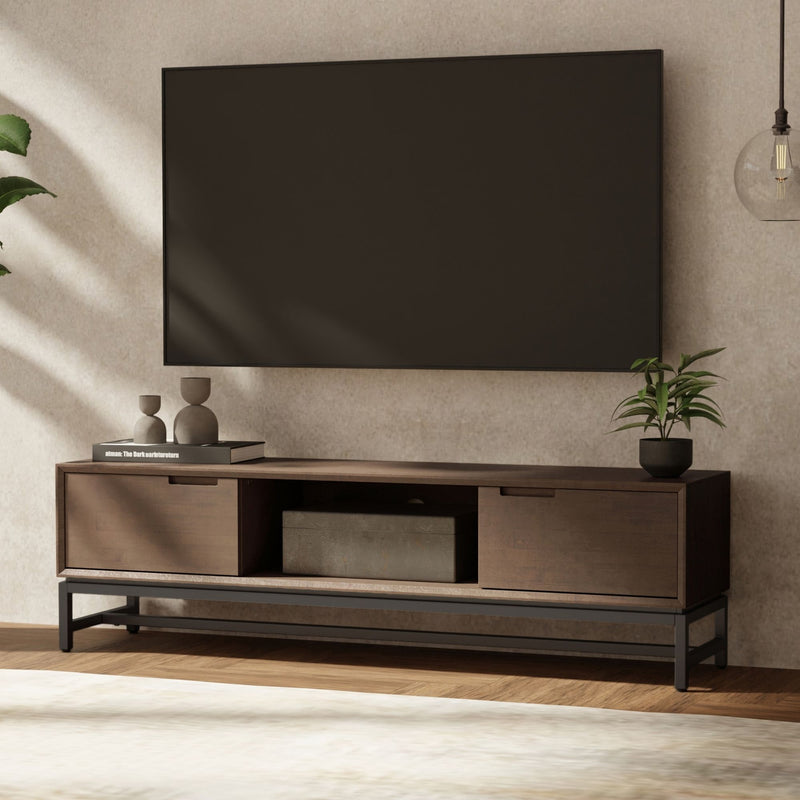 Banting - Low TV Stand - Walnut Brown - R&R Furniture Gallery (Fountain Valley, CA)