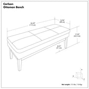 Carlson - Ottoman Bench, Mid Century Design - R&R Furniture Gallery (Fountain Valley, CA)