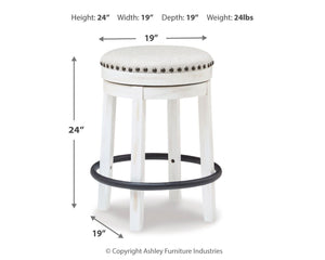 Valebeck - Upholstered Swivel Stool - R&R Furniture Gallery (Fountain Valley, CA)