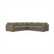 Classic Home Bryson 3-piece ElPaso stationary sectional sofa with plush cushions and modern design, shown in a cozy living room setting.