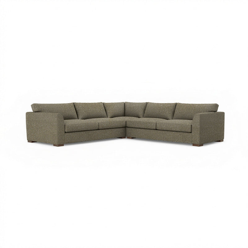 Classic Home Bryson 3-piece ElPaso stationary sectional sofa with plush cushions and modern design, shown in a cozy living room setting.